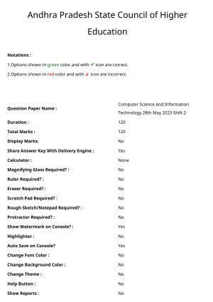 AP PGECET 2023 CS - COMPUTER SCIENCE ENGINEERING Question Paper with Preliminary Key