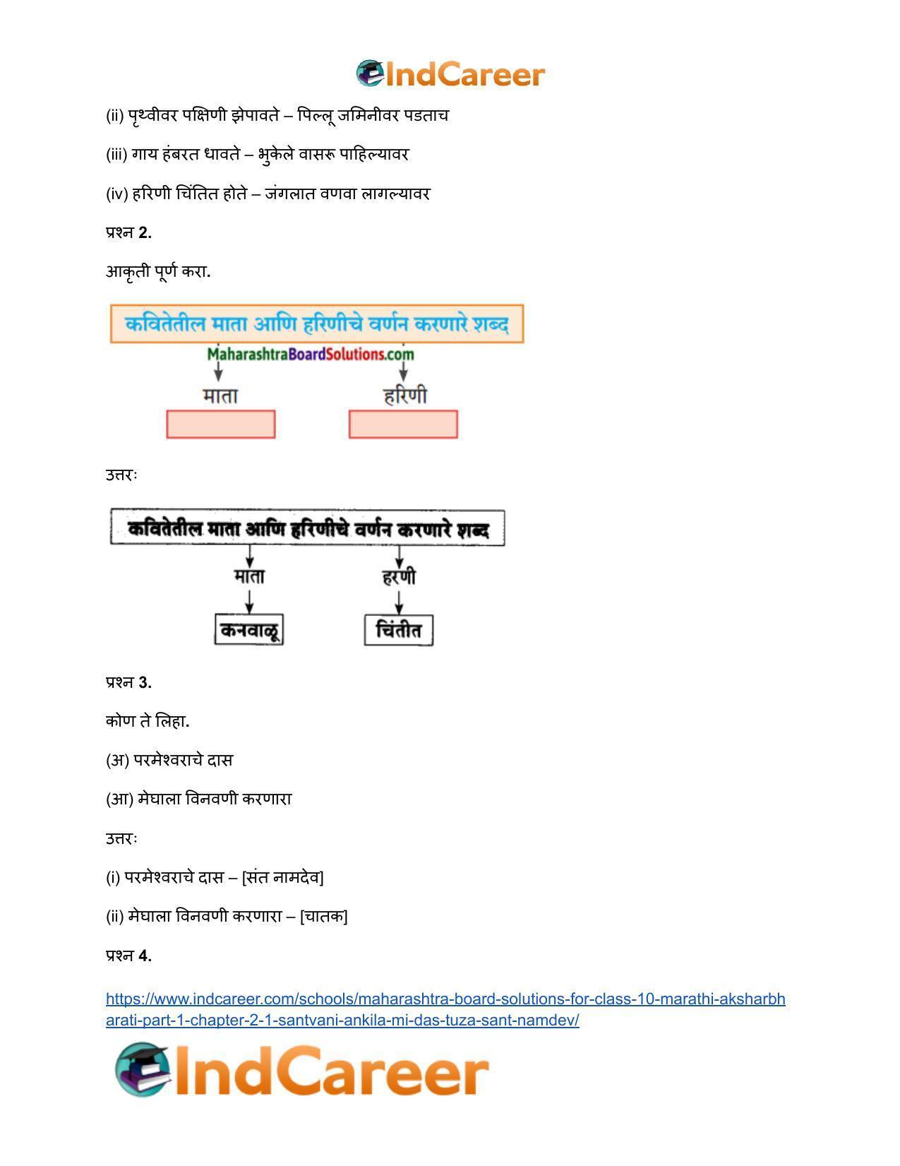 Maharashtra Board Solutions for Class 10- Marathi Aksharbharati (Part- 1): Chapter 2.1- संतवाणी अंकिला मी दास तुझा-संत नामदेव - Page 3