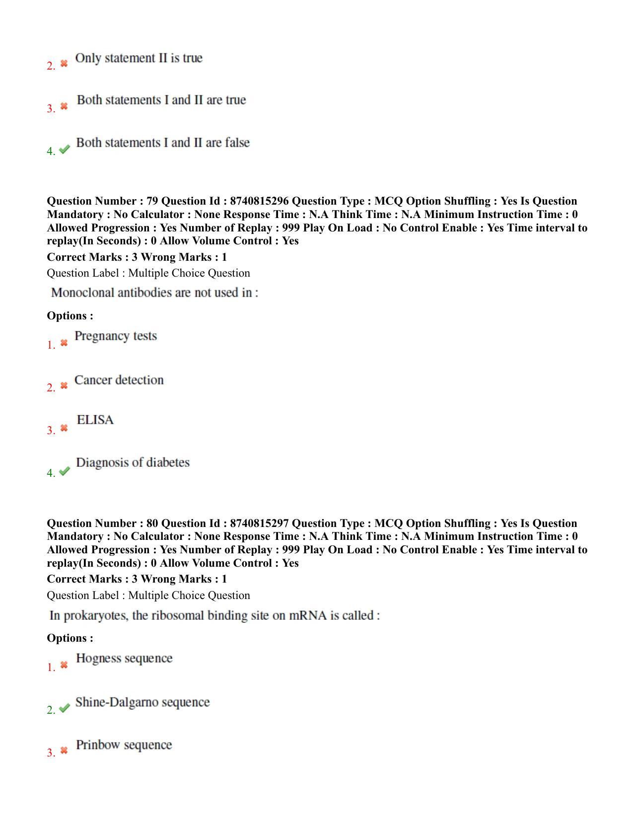 BHU RET Genetics and Plant Breeding 2020 Question Paper  - Page 44