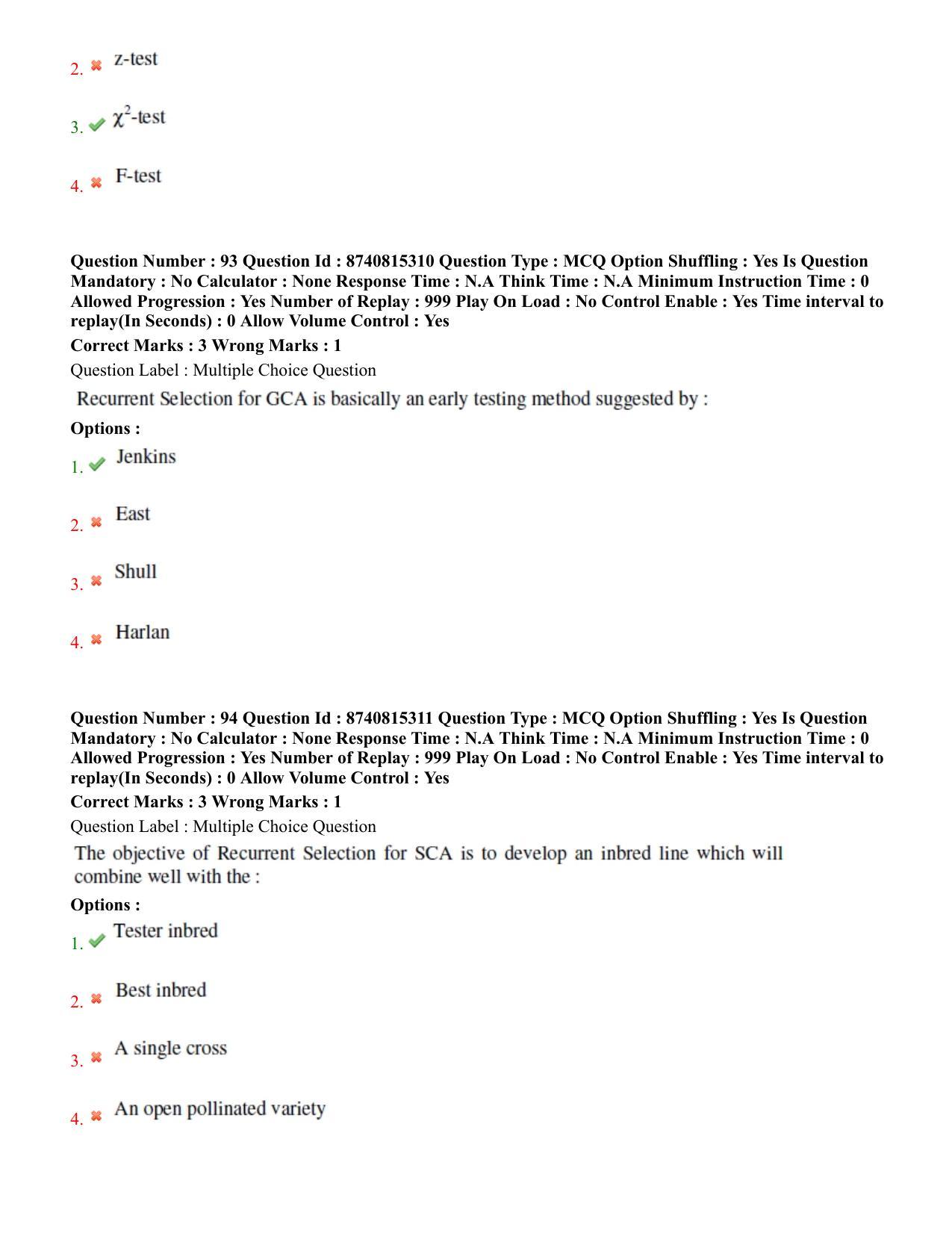 BHU RET Genetics and Plant Breeding 2020 Question Paper  - Page 50