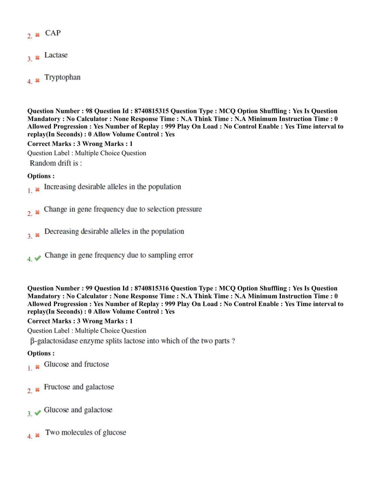 BHU RET Genetics and Plant Breeding 2020 Question Paper  - Page 52