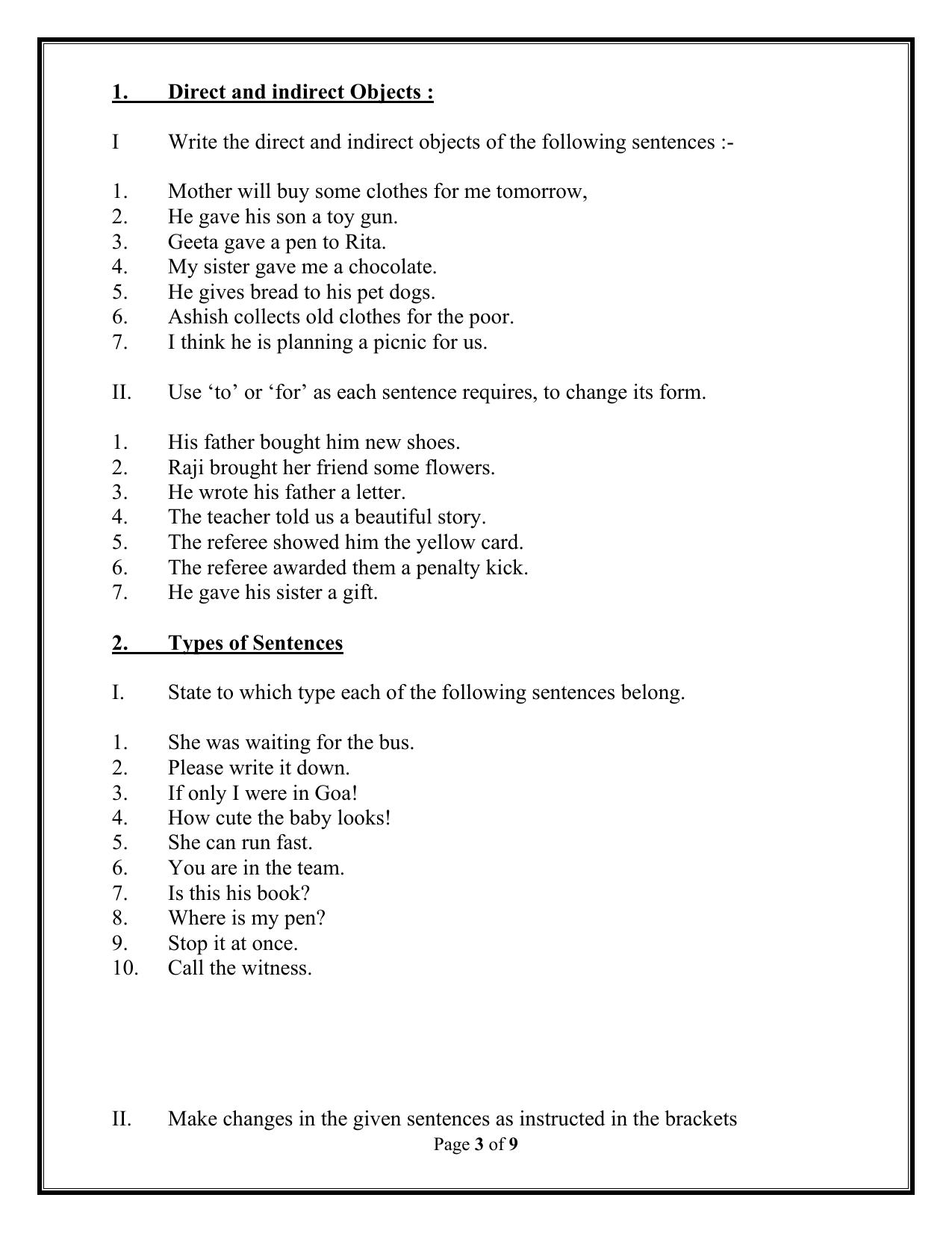 CBSE Worksheets for Class 6 English Assignment 12 - Page 3