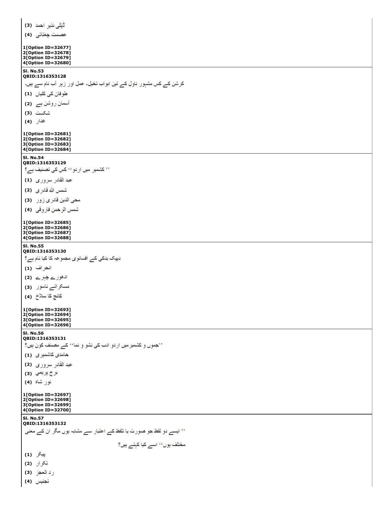 CUET (PG) 2022: PGQP-60 Urdu (10-09-2022) Question Paper - Page 16