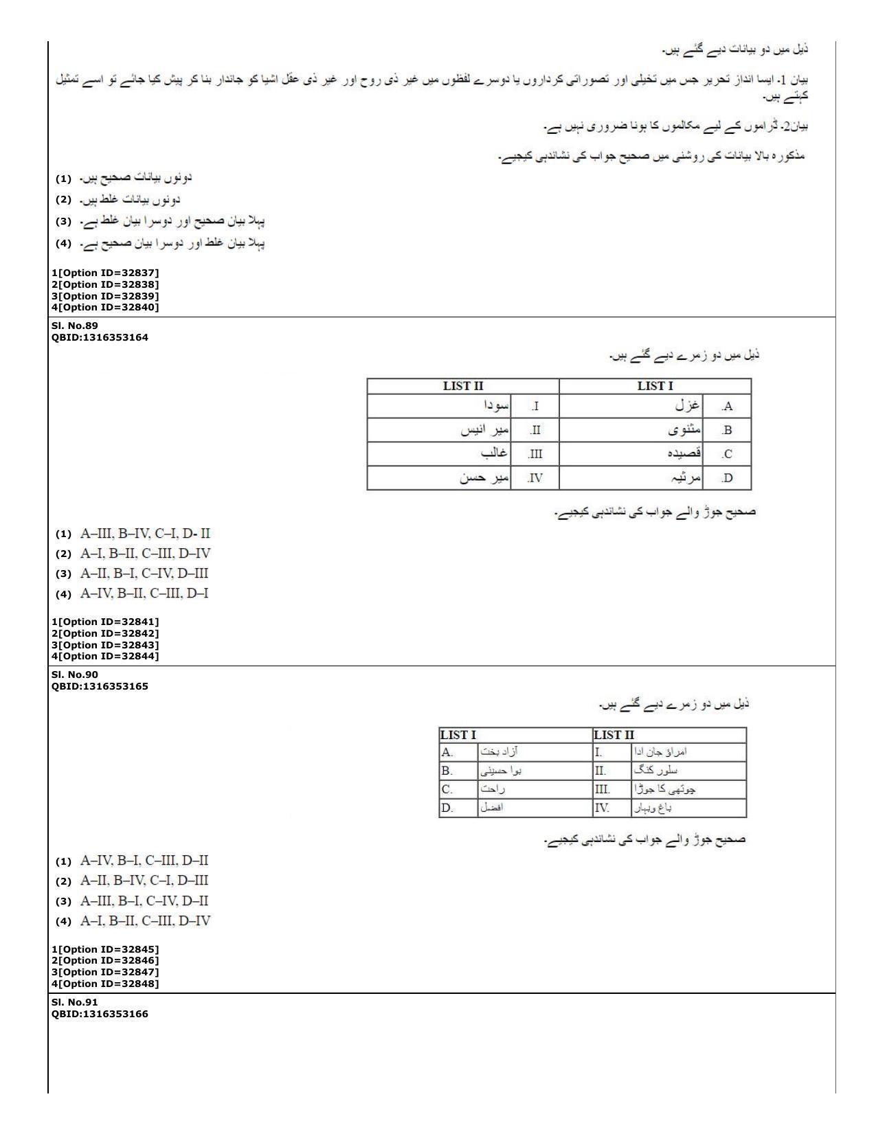 CUET (PG) 2022: PGQP-60 Urdu (10-09-2022) Question Paper - Page 25