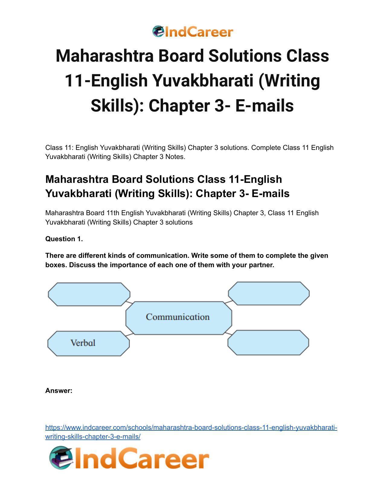 Maharashtra Board Solutions Class 11-English Yuvakbharati (Writing Skills): Chapter 3- E-mails - Page 2