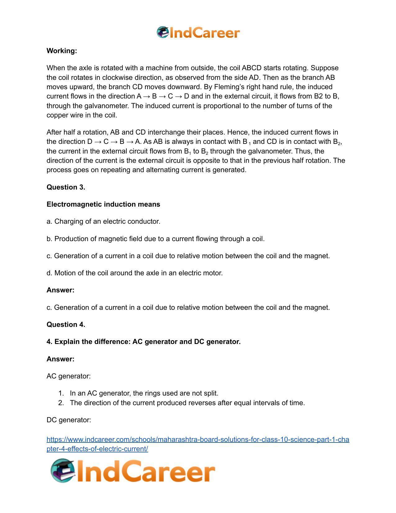 Maharashtra Board Solutions for Class 10- Science (Part 1): Chapter 4- Effects of Electric Current - Page 5