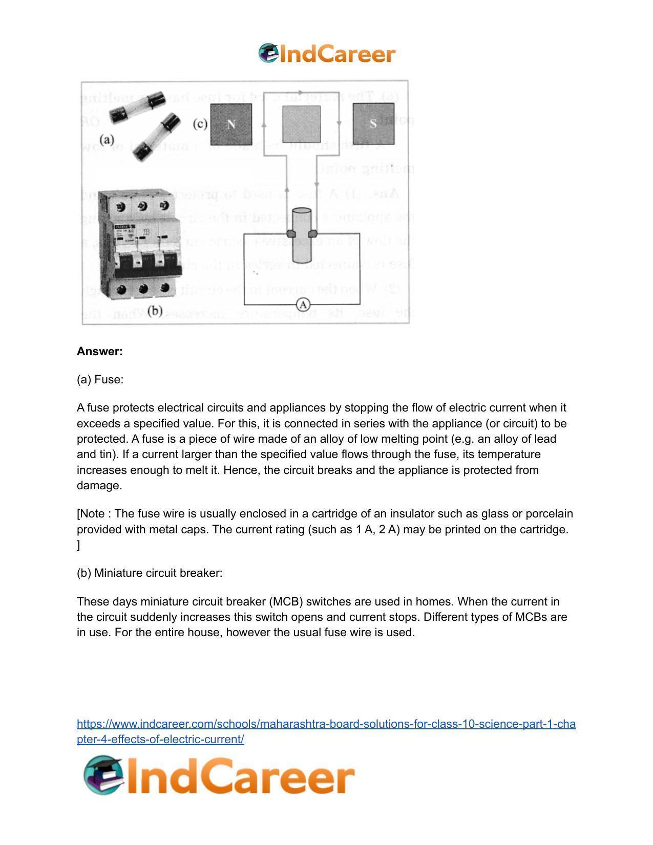 Maharashtra Board Solutions for Class 10- Science (Part 1): Chapter 4- Effects of Electric Current - Page 13