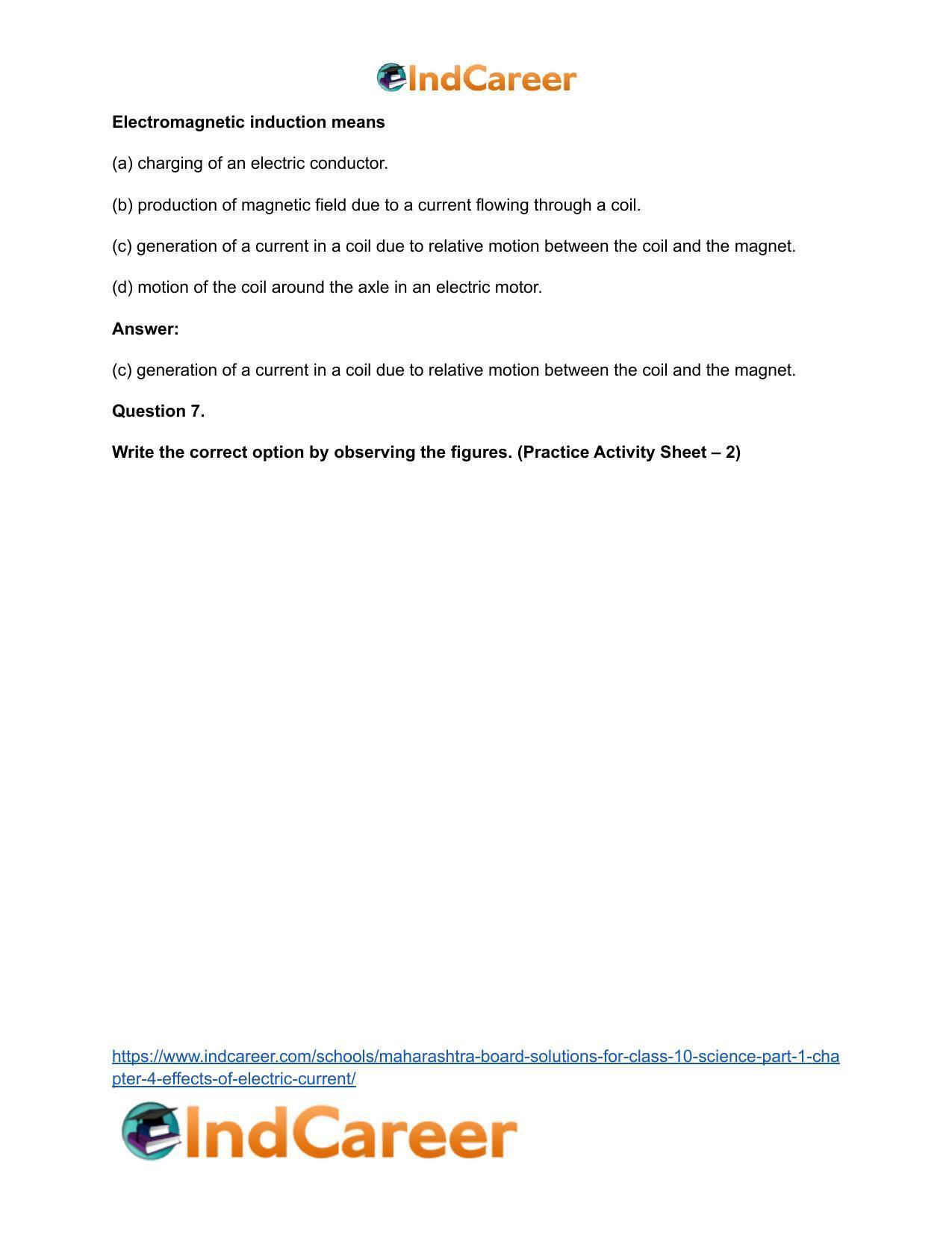 Maharashtra Board Solutions for Class 10- Science (Part 1): Chapter 4- Effects of Electric Current - Page 23