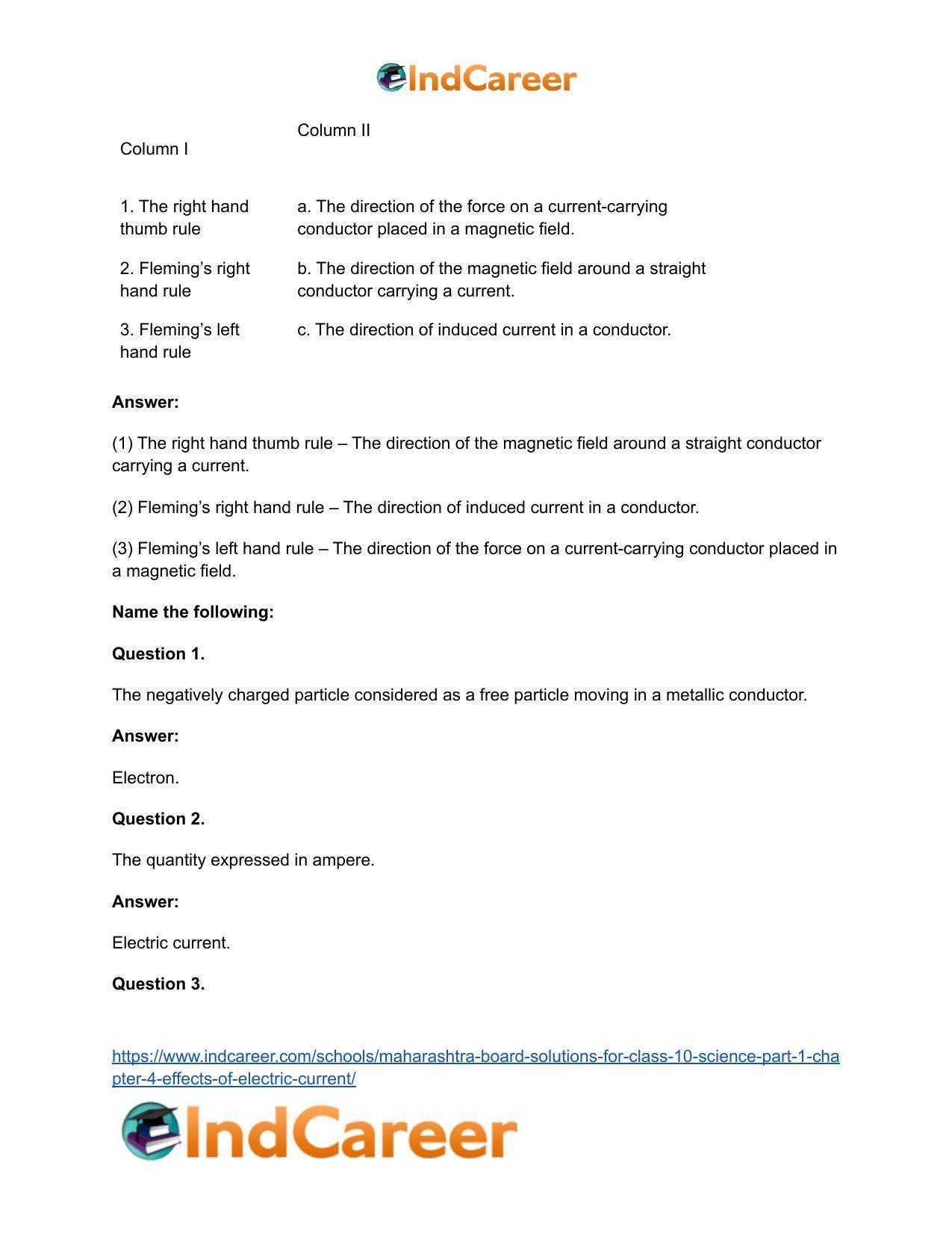 Maharashtra Board Solutions for Class 10- Science (Part 1): Chapter 4- Effects of Electric Current - Page 30