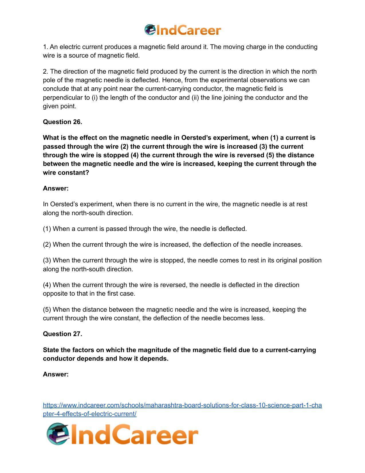 Maharashtra Board Solutions for Class 10- Science (Part 1): Chapter 4- Effects of Electric Current - Page 44