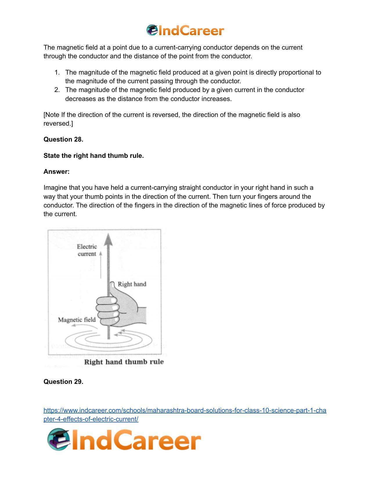 Maharashtra Board Solutions for Class 10- Science (Part 1): Chapter 4- Effects of Electric Current - Page 45