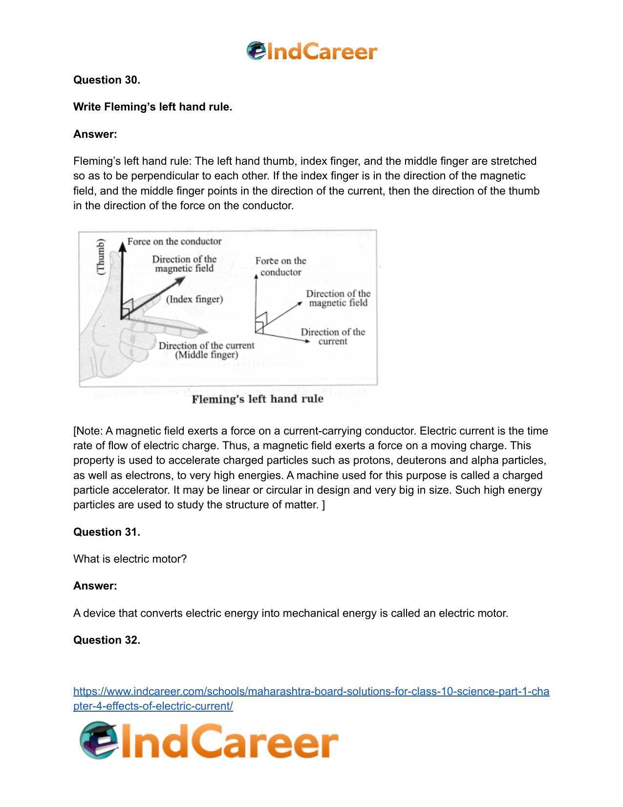 Maharashtra Board Solutions for Class 10- Science (Part 1): Chapter 4- Effects of Electric Current - Page 47