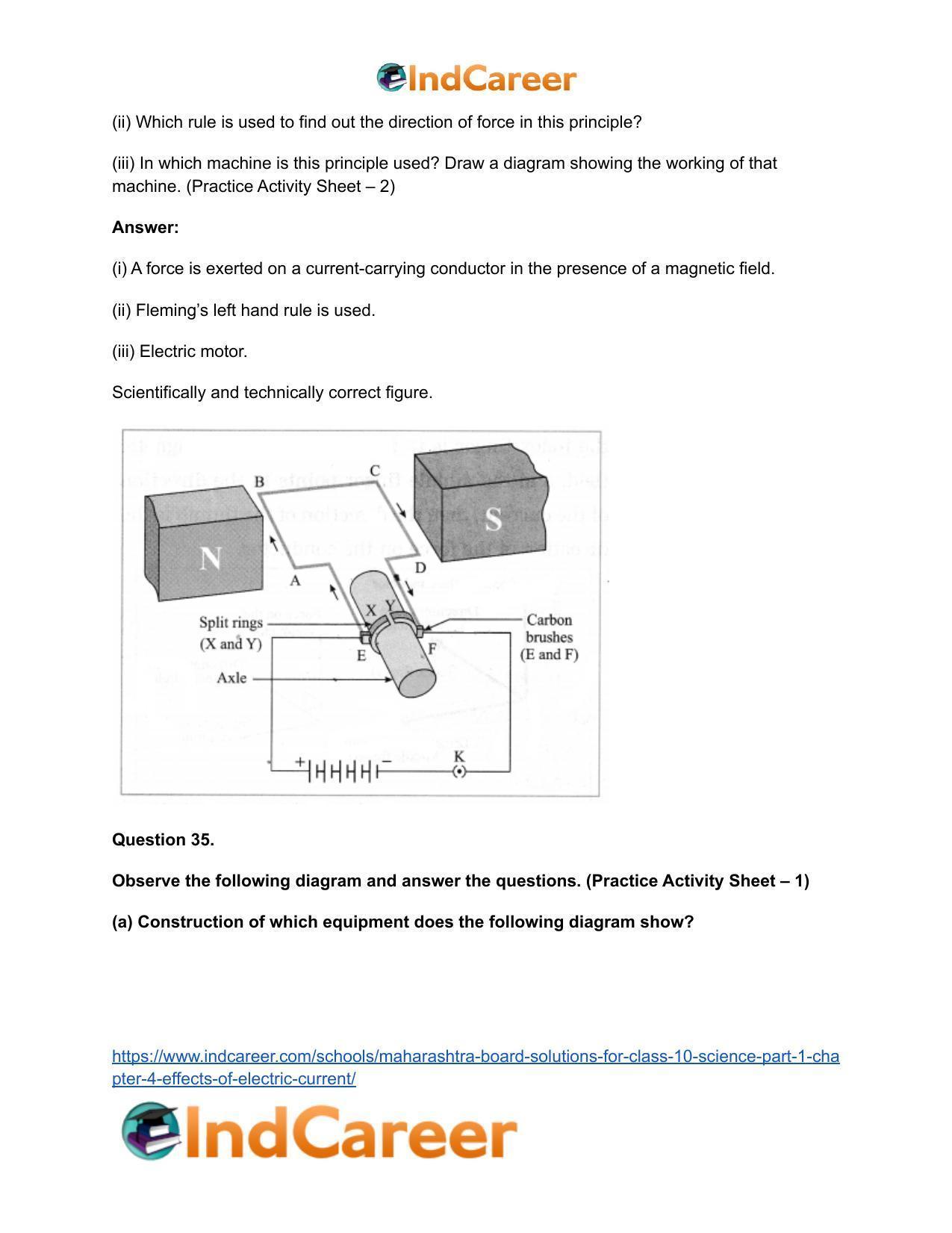 Maharashtra Board Solutions for Class 10- Science (Part 1): Chapter 4- Effects of Electric Current - Page 49