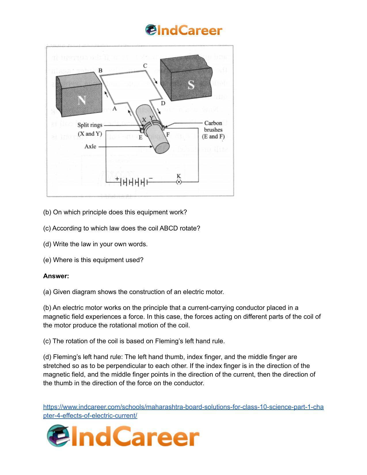 Maharashtra Board Solutions for Class 10- Science (Part 1): Chapter 4- Effects of Electric Current - Page 50