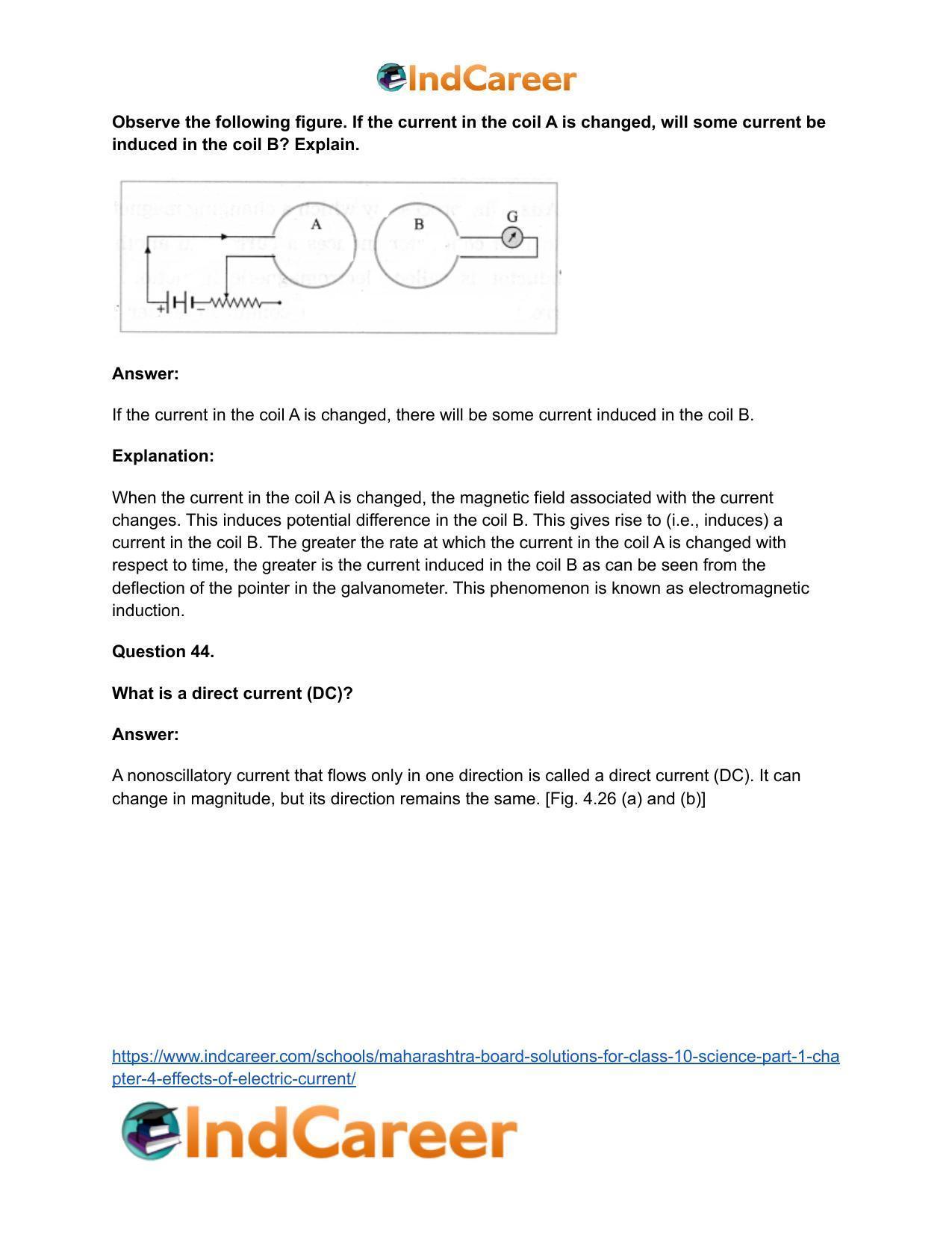 Maharashtra Board Solutions for Class 10- Science (Part 1): Chapter 4- Effects of Electric Current - Page 57
