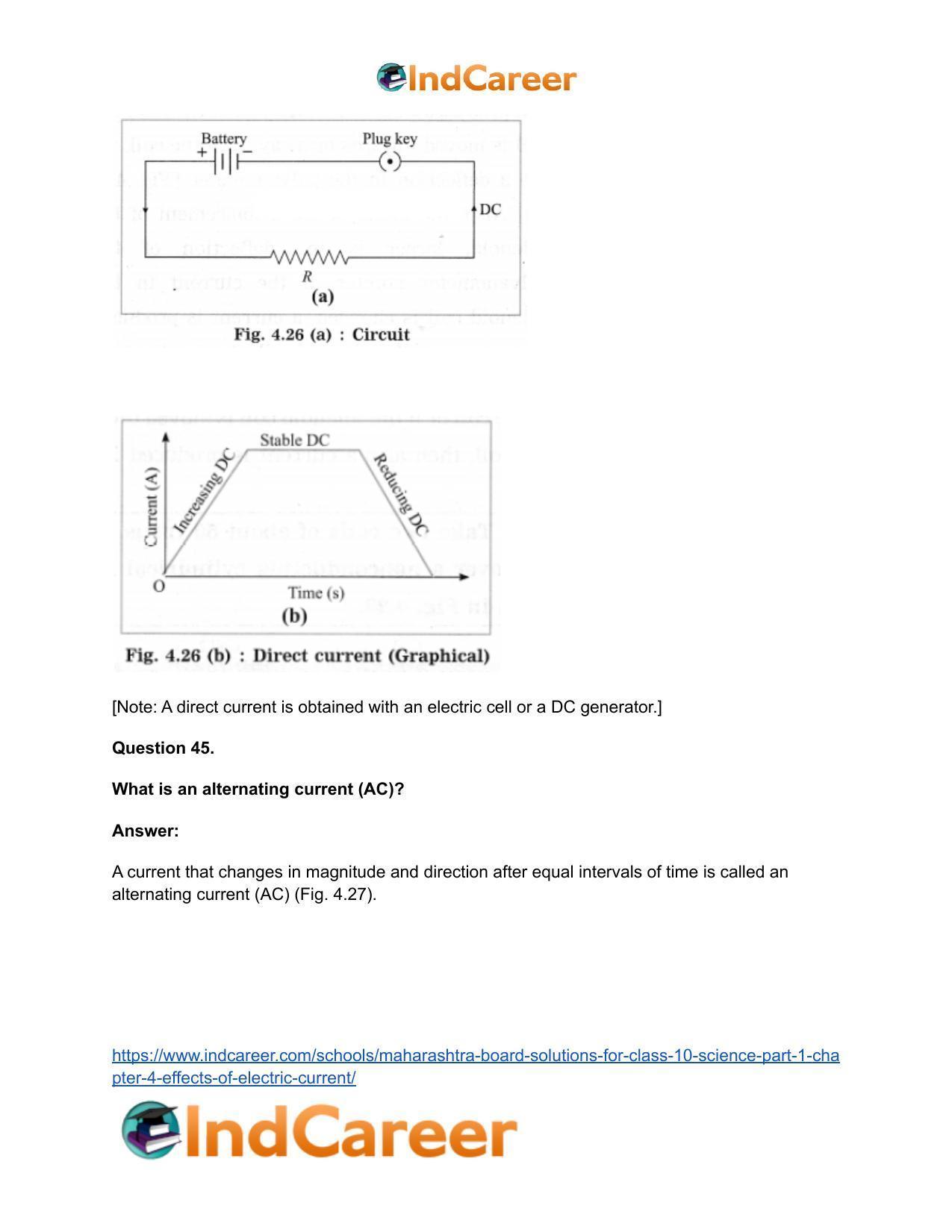 Maharashtra Board Solutions for Class 10- Science (Part 1): Chapter 4- Effects of Electric Current - Page 58