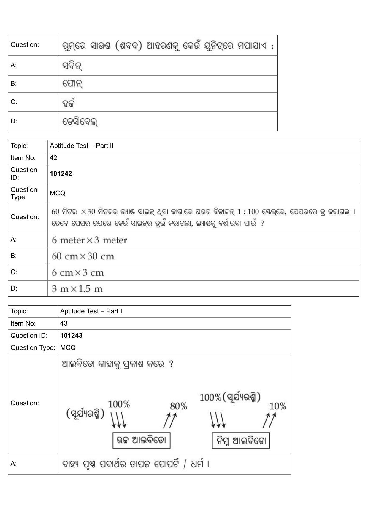 JEE Mains 2022: B Arch & B Planning Odiya (Shift 1) 30-07-2022 Question Paper - Page 17