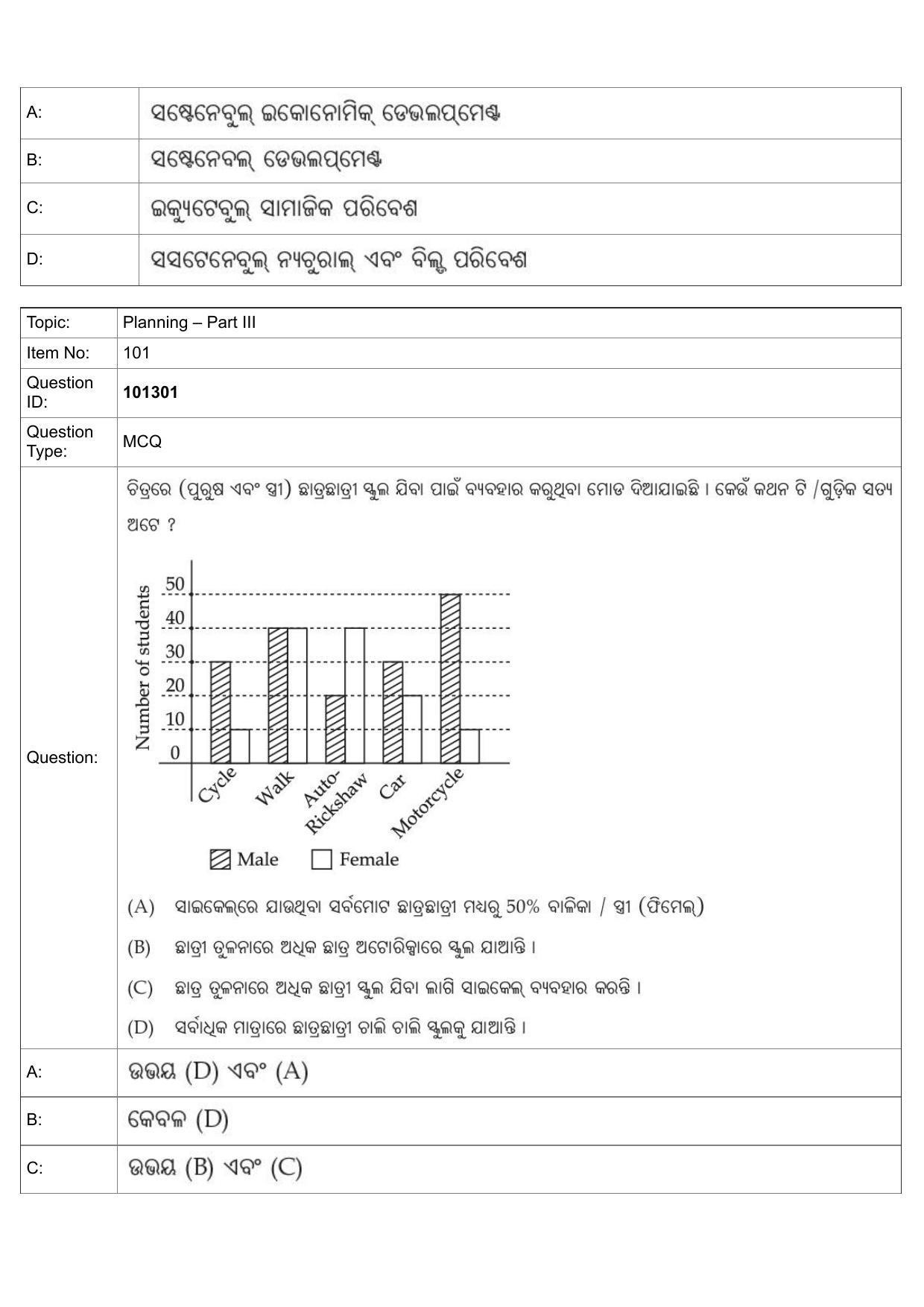 JEE Mains 2022: B Arch & B Planning Odiya (Shift 1) 30-07-2022 Question Paper - Page 63
