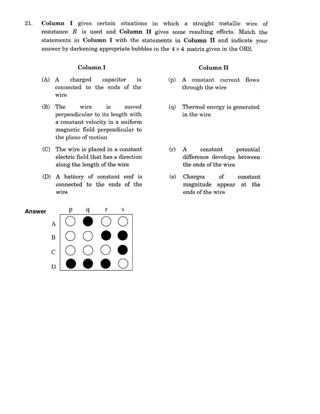 JEE 2007 Paper I Question Paper - Page 9