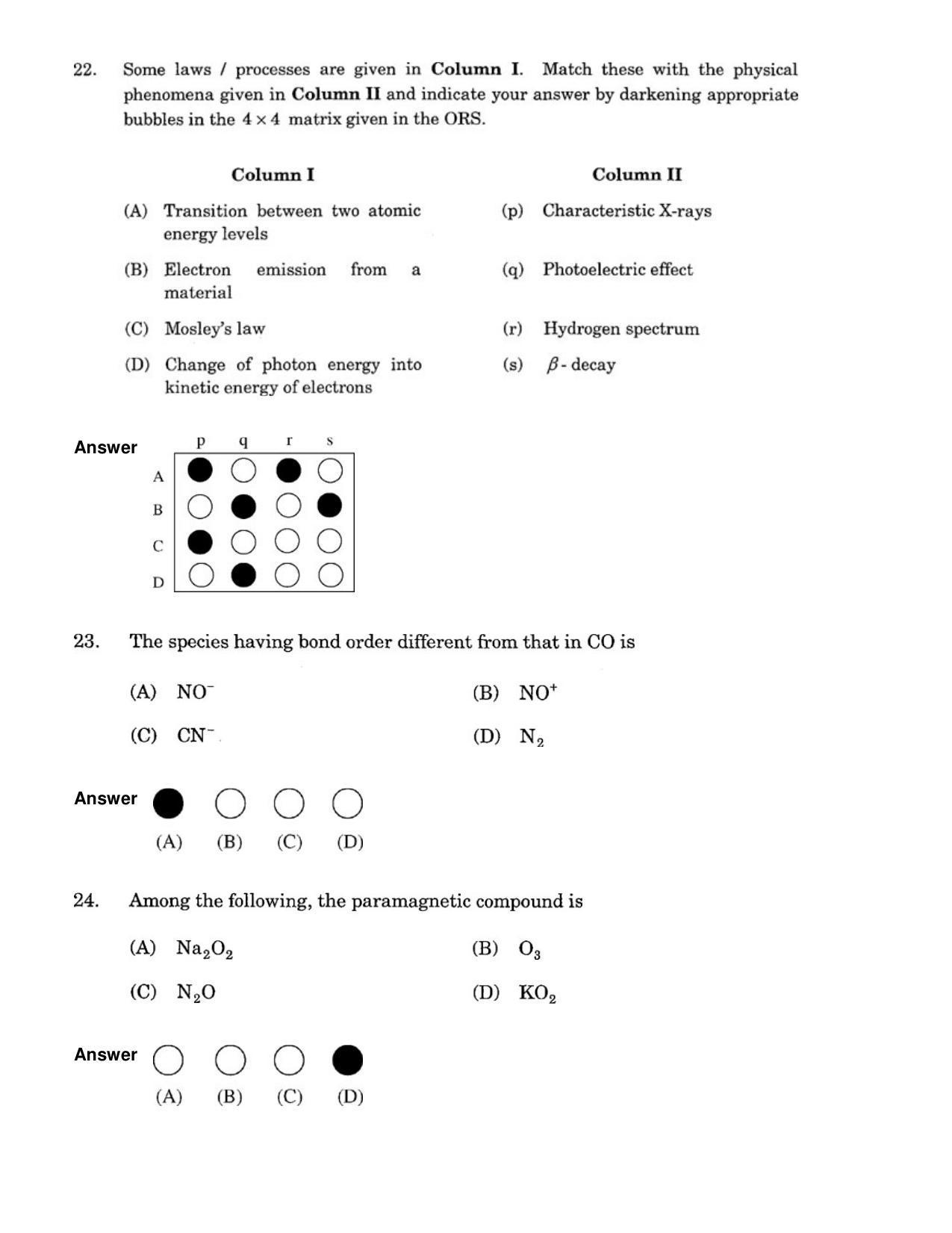 JEE 2007 Paper I Question Paper - Page 10
