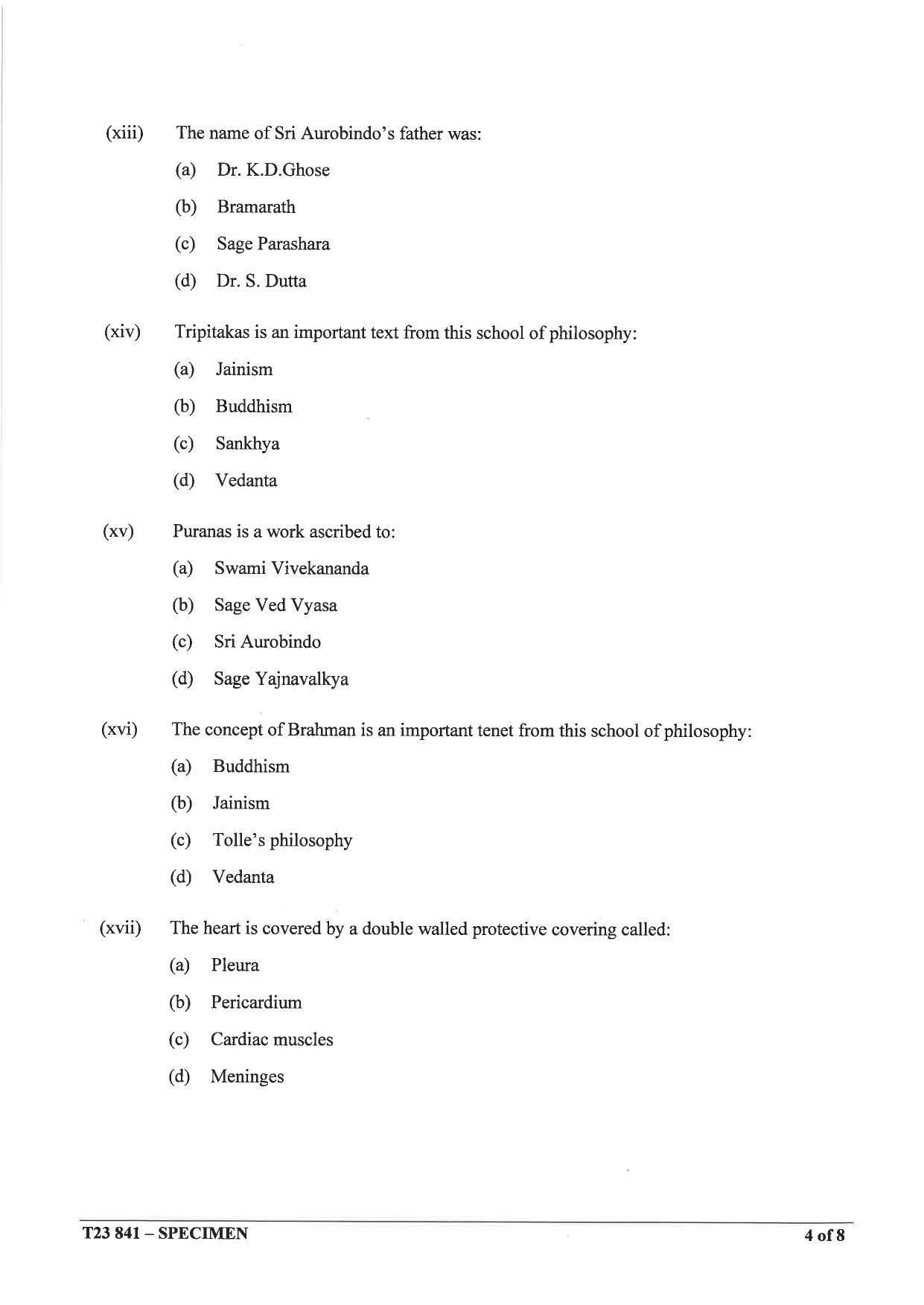 ICSE Class 10 Yoga Sample Paper 2023 - Page 4