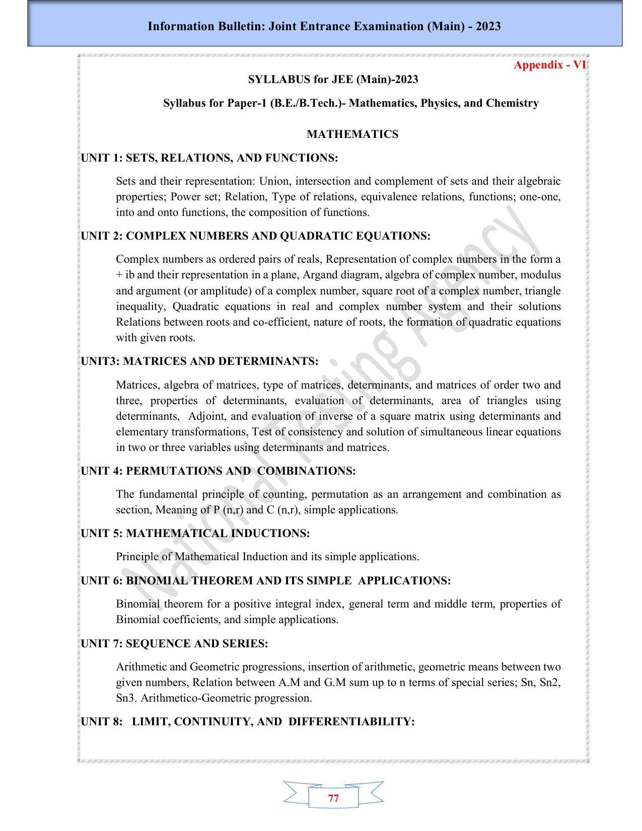 JEE Main 2025 Syllabus - Page 79