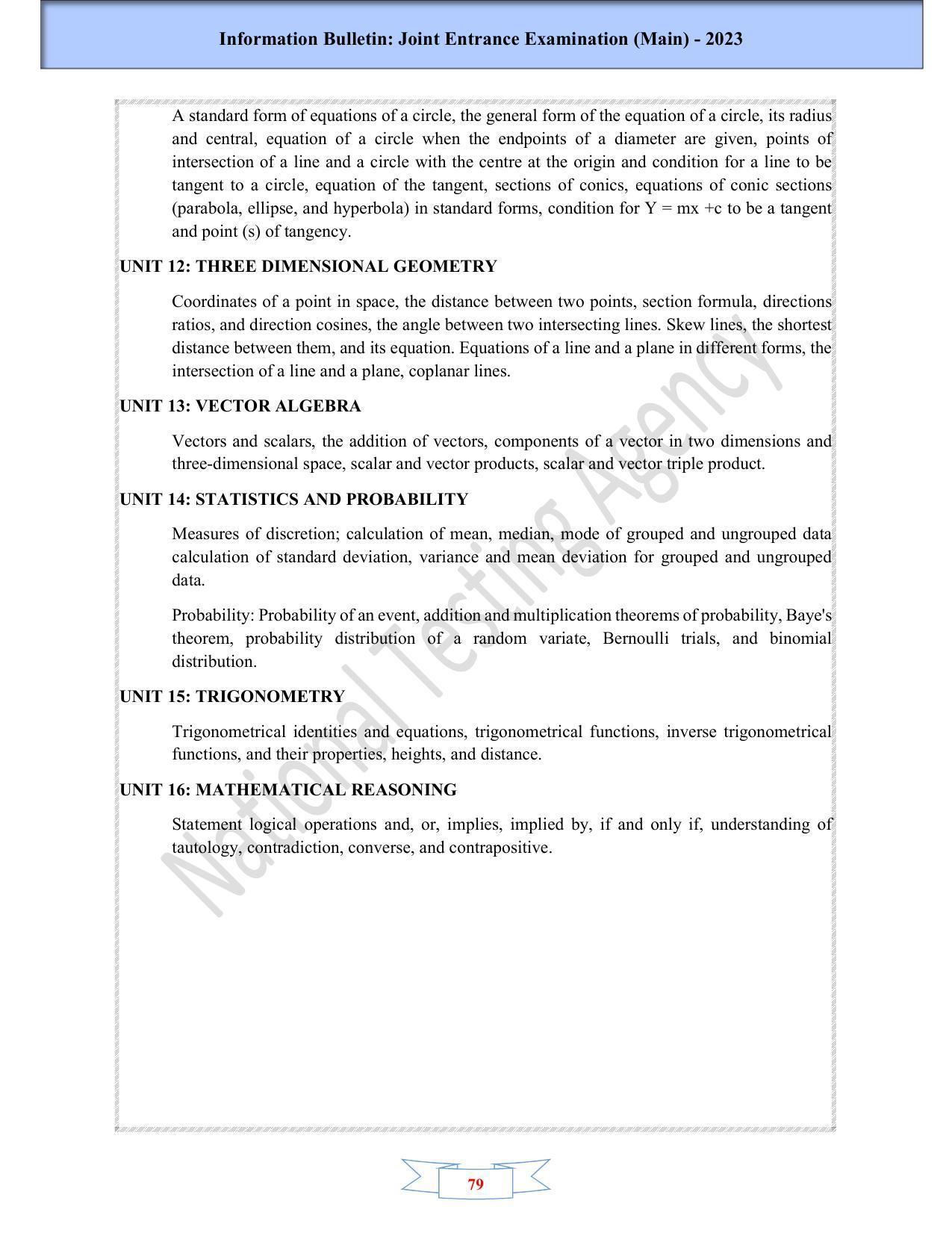 JEE Main 2025 Syllabus - Page 81