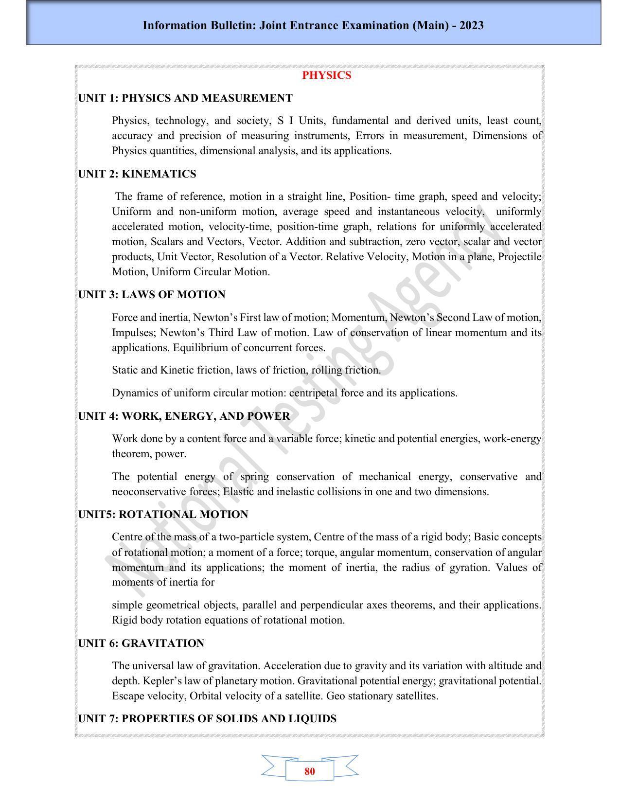 JEE Main 2025 Syllabus - Page 82