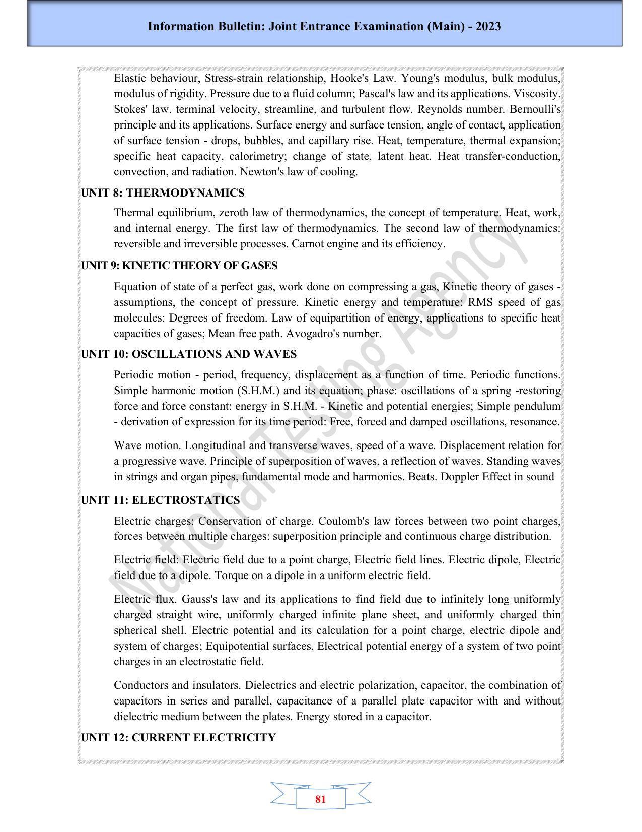 JEE Main 2025 Syllabus - Page 83