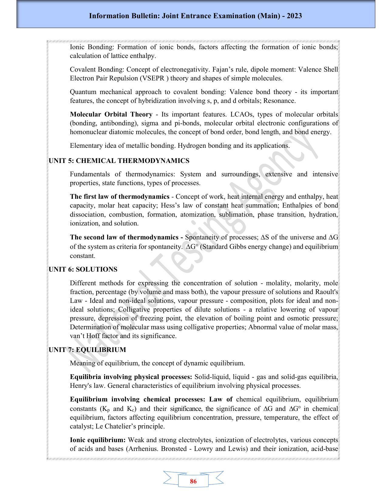 JEE Main 2025 Syllabus - Page 88