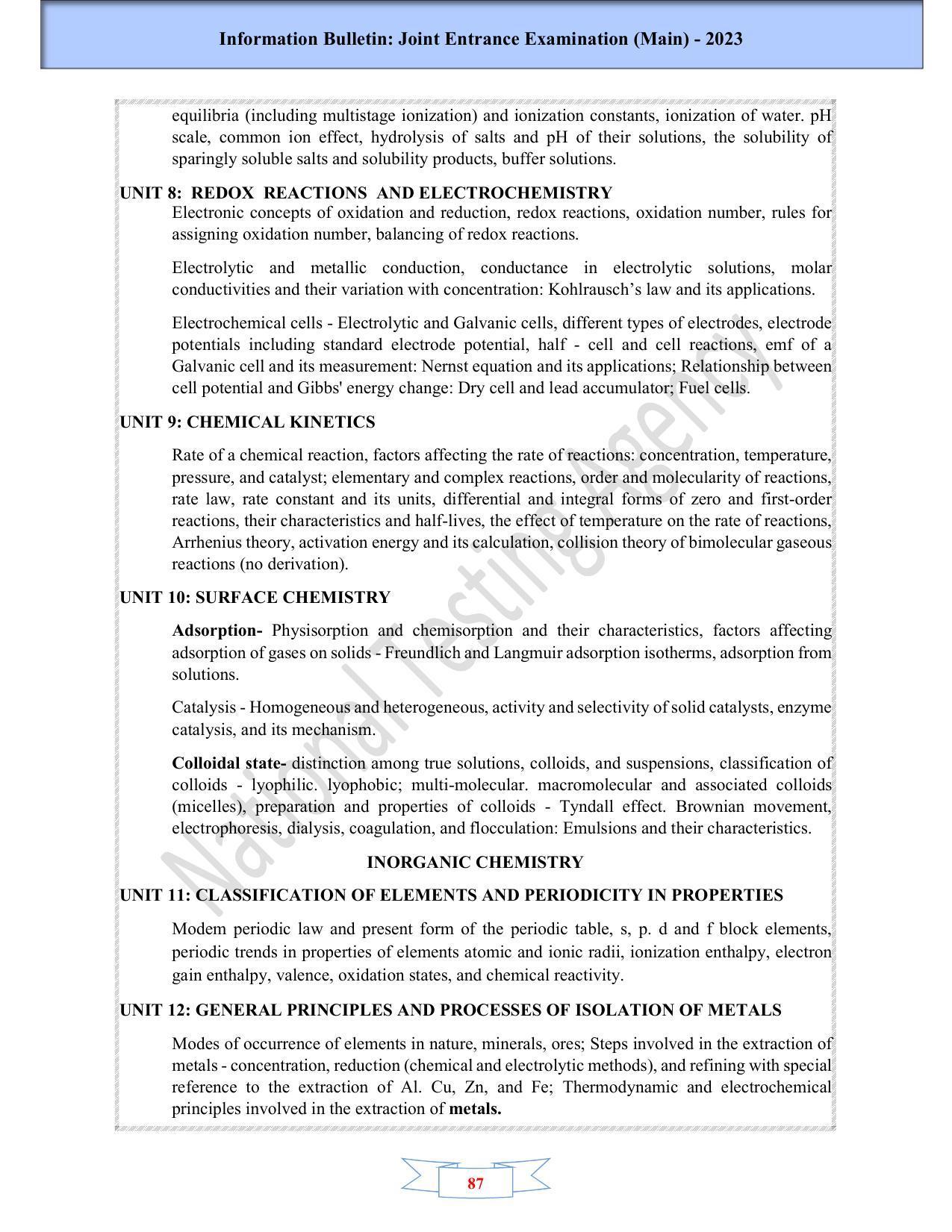 JEE Main 2025 Syllabus - Page 89