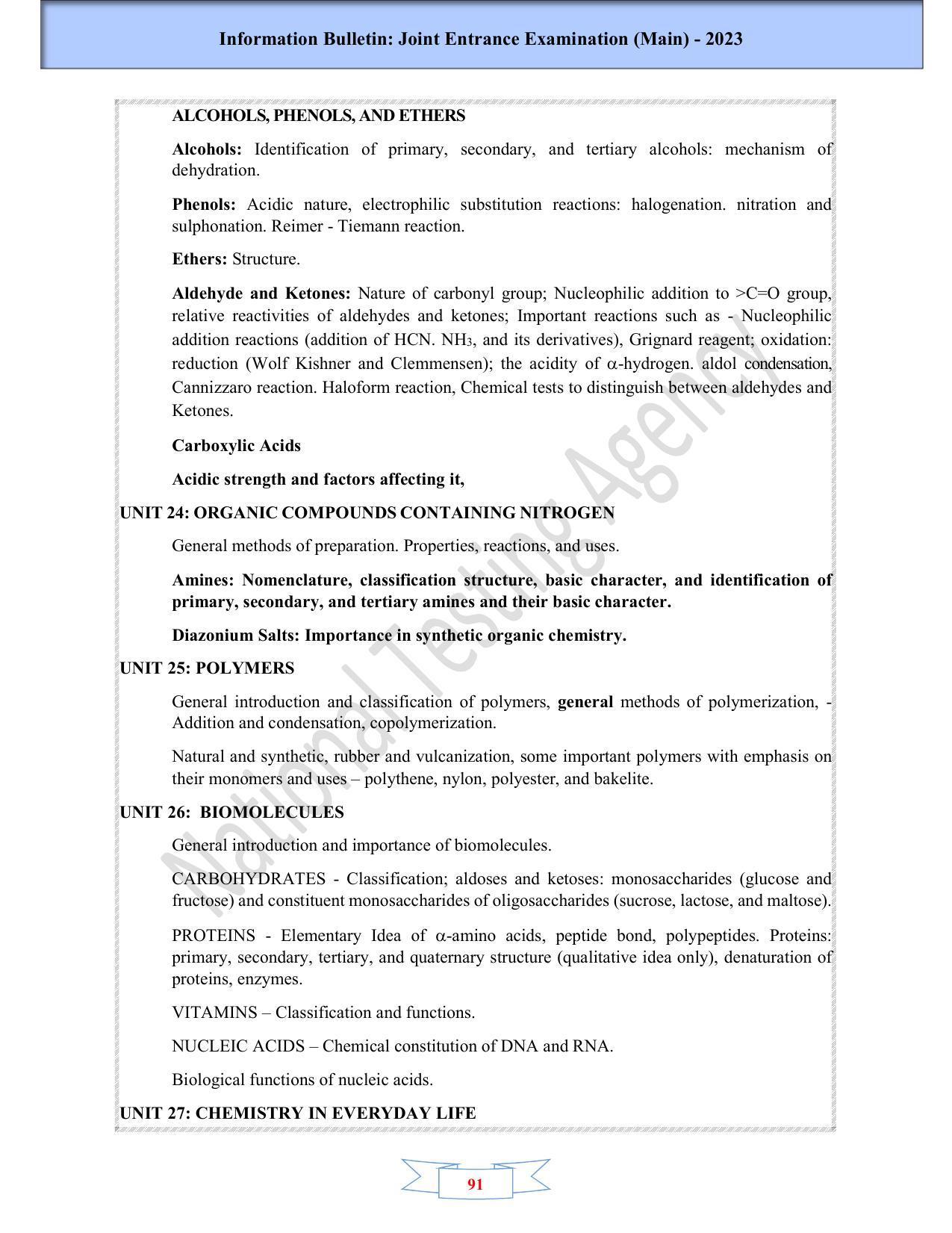 JEE Main 2025 Syllabus - Page 93