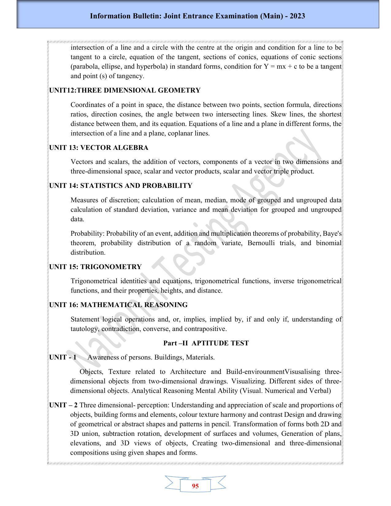 JEE Main 2025 Syllabus - Page 97