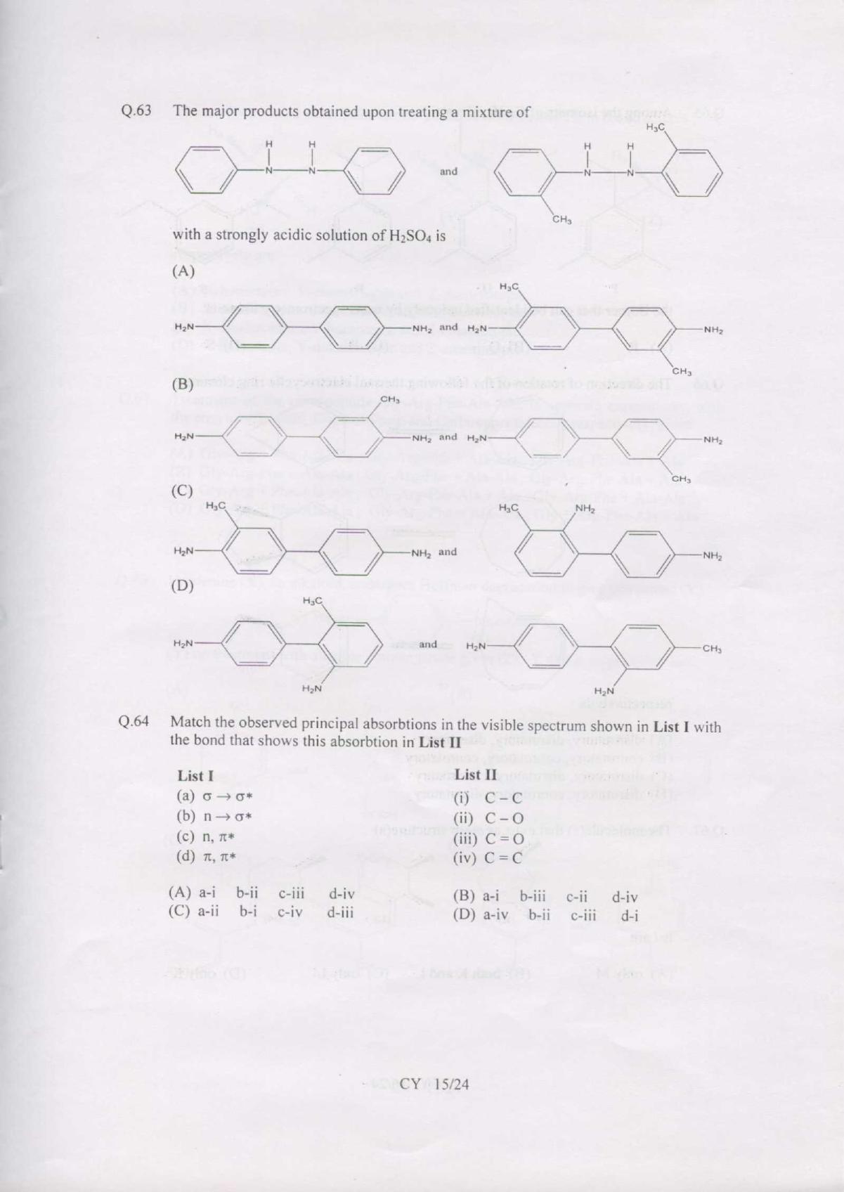 GATE 2007 Chemistry (CY) Question Paper with Answer Key - Page 15