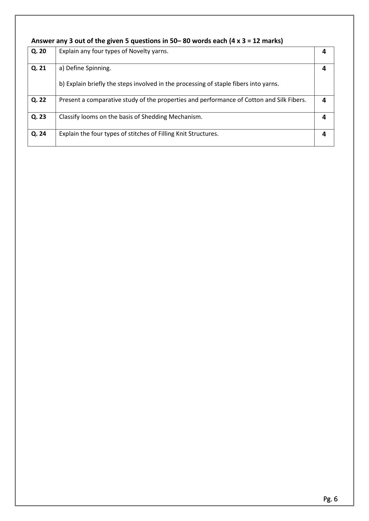 CBSE Class 11: TEXTILE DESIGN 2024 Sample Paper - Page 6