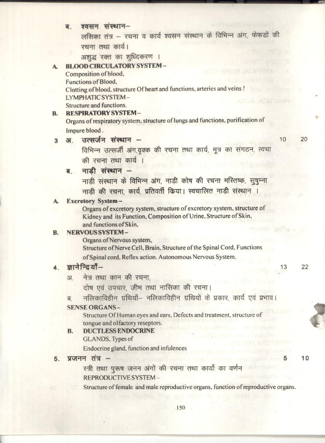 CGBSE Class 12th Syllabus 2021-2022 - Physiology and first aid - Page 3