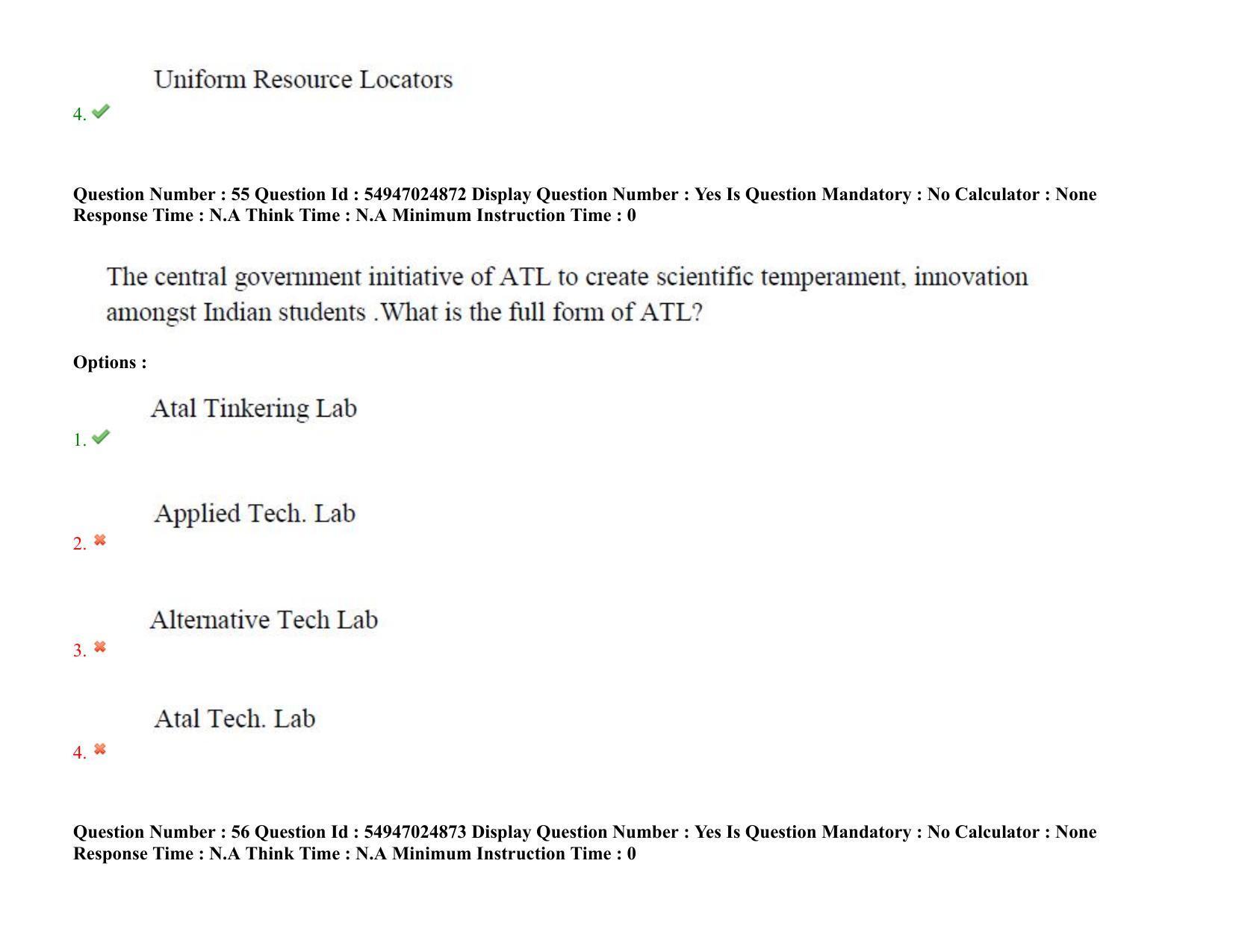 AP RCET 2022: Hindi - 18-10-2022 (Tuesday) Session-I: Question Paper With keys - Page 44