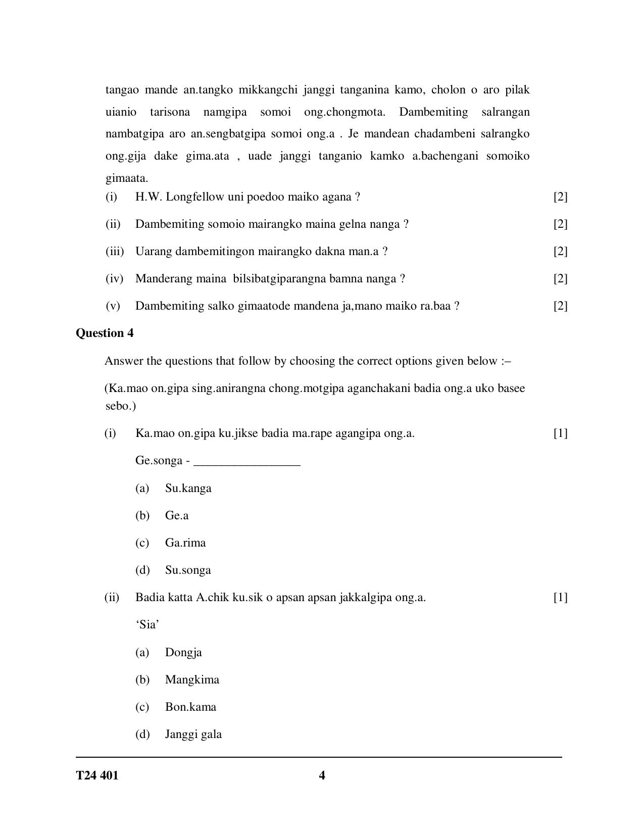 ICSE Class 10 Garo 2024 Question Paper - Page 4