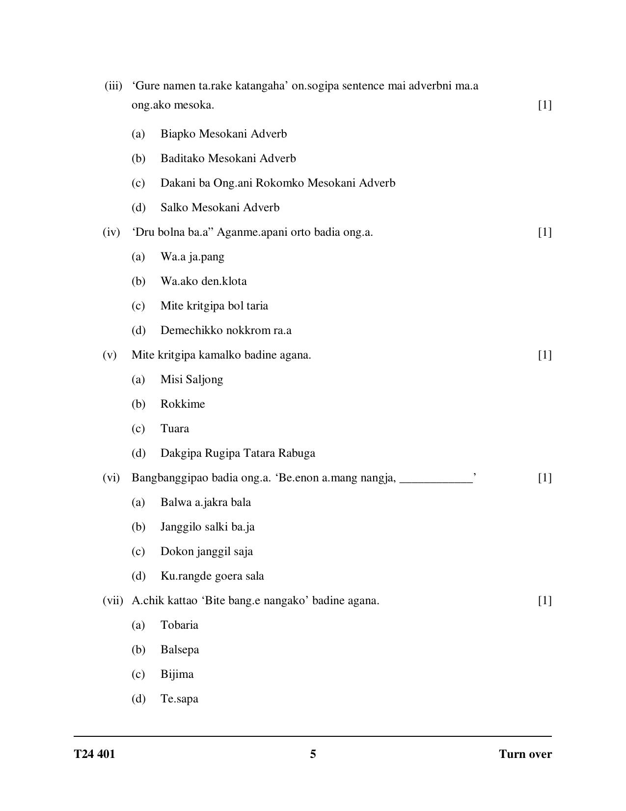 ICSE Class 10 Garo 2024 Question Paper - Page 5