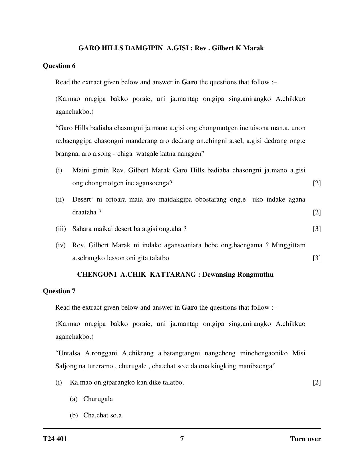 ICSE Class 10 Garo 2024 Question Paper - Page 7