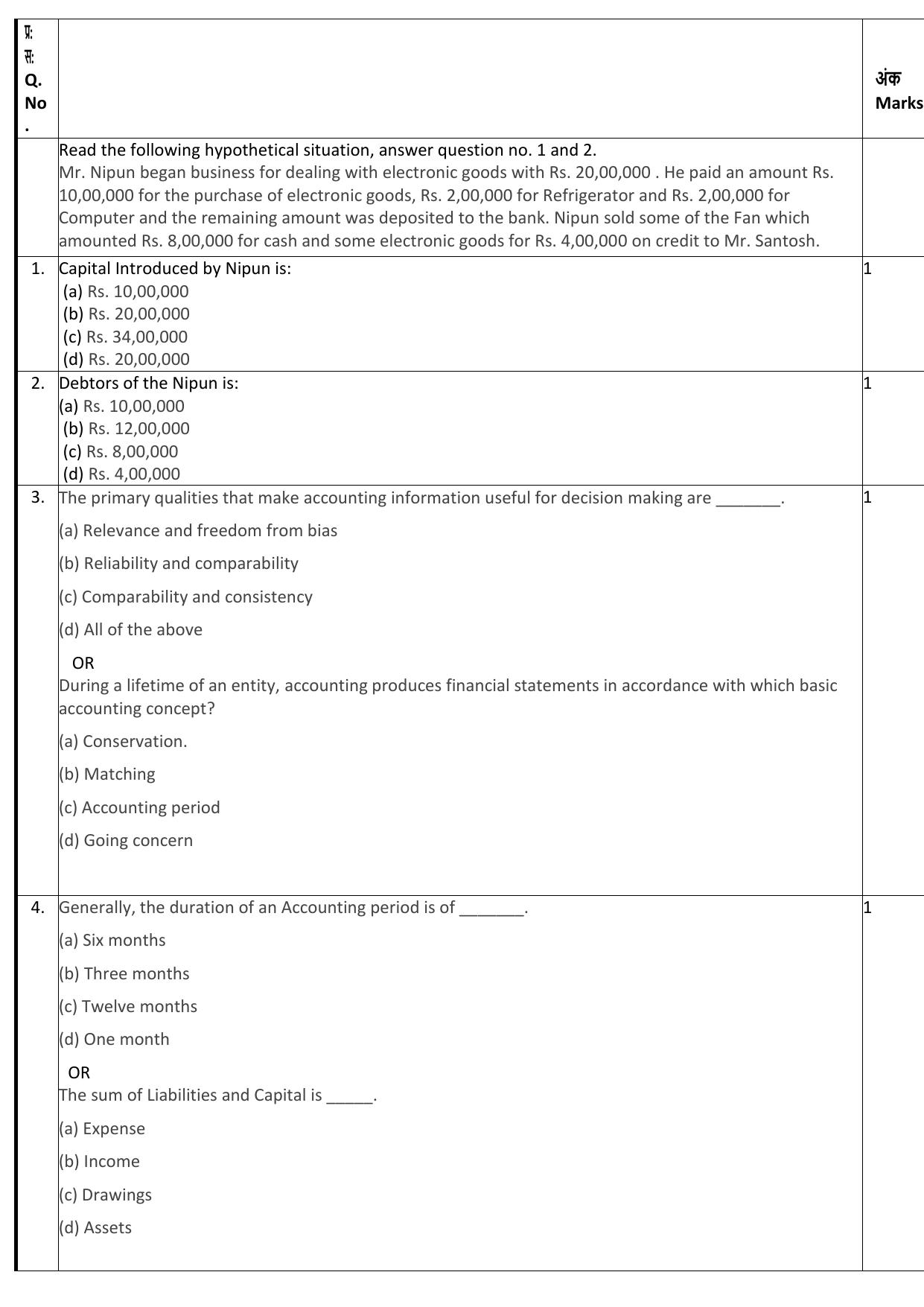 Edudel Class 11 Accountancy (English) Practice Papers-2 (2023-24) - Page 3