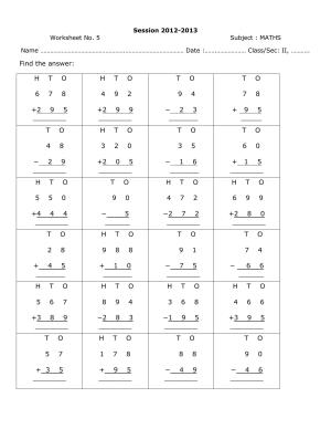 Worksheets for Class 2 Maths Assignment 6