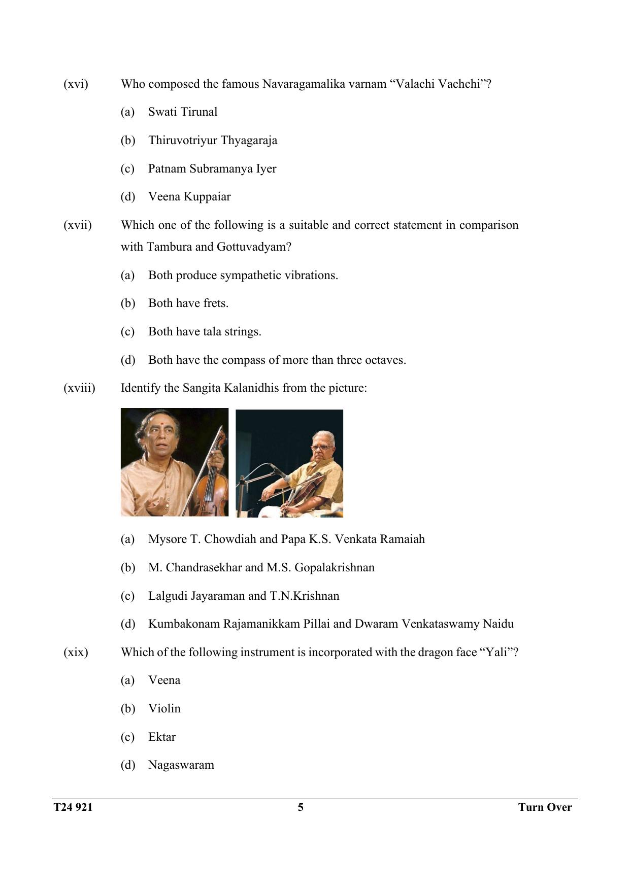 ICSE Class 10 Carnatic Music 2024 Question Paper - Page 5