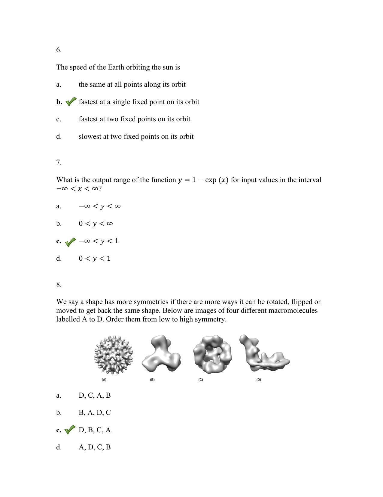 TIFR GS 2019 Biology Question Paper - Page 3