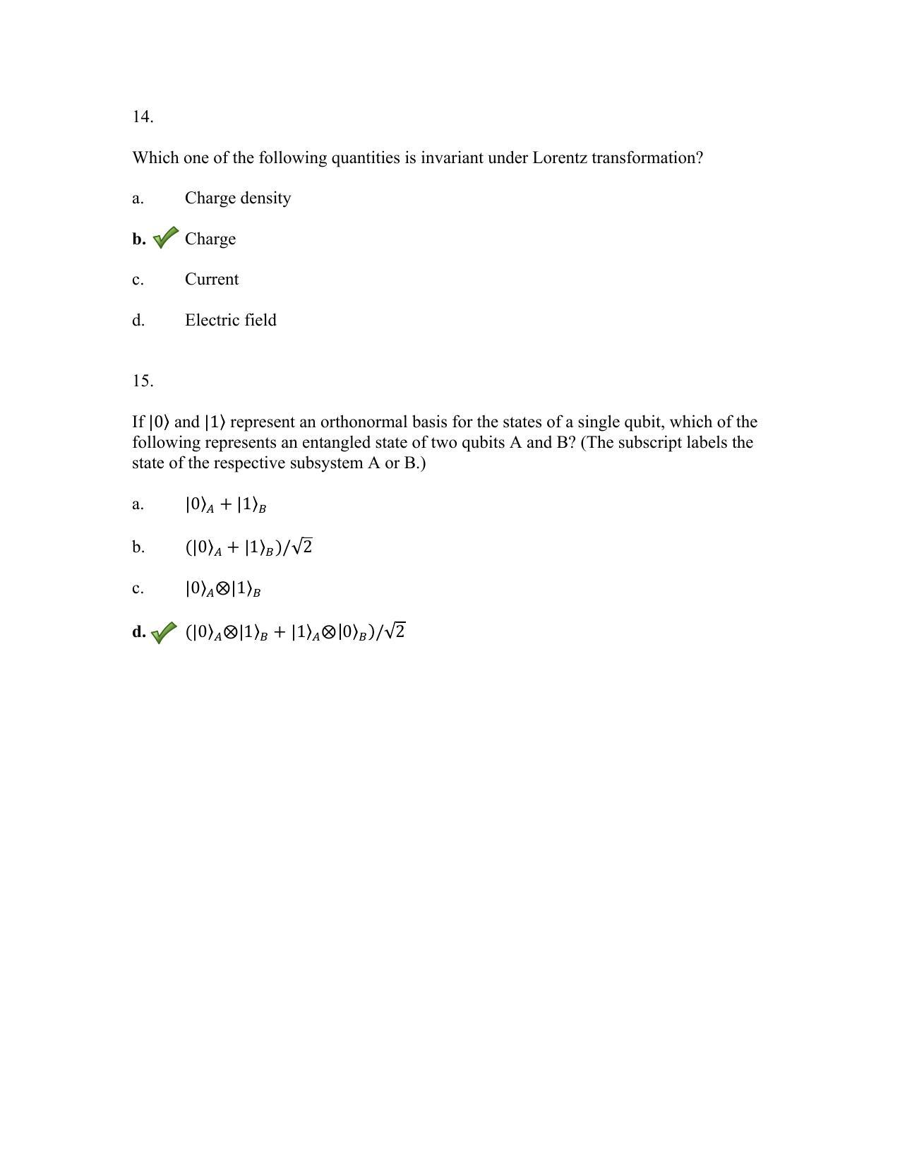 TIFR GS 2019 Biology Question Paper - Page 13