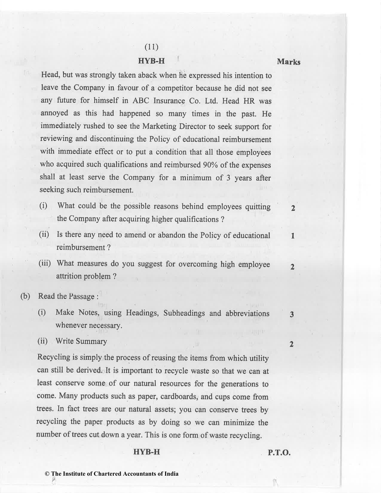 CA Foundation May 2020 Question Paper - Paper 2 (Business Laws and Business Correspondence and Reporting) - Page 11