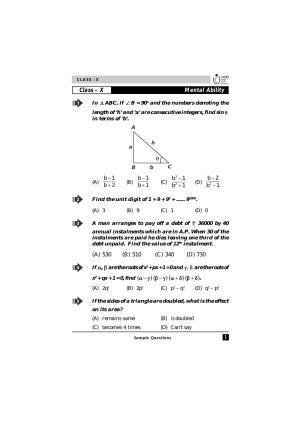 UCO Sample Papers for Class 10