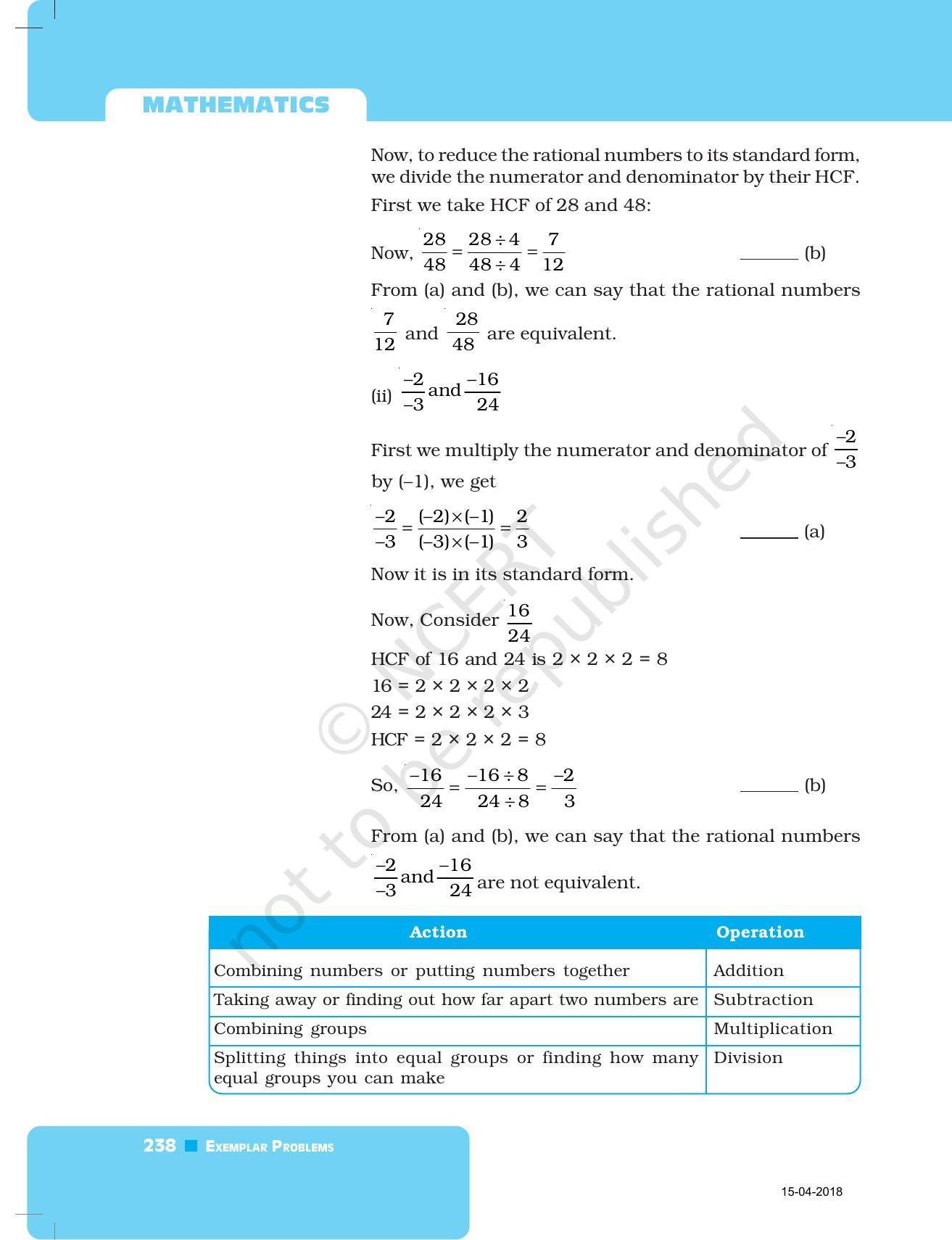 NCERT Exemplar Book for Class 7 Maths: Chapter 8- Rational Numbers - Page 7