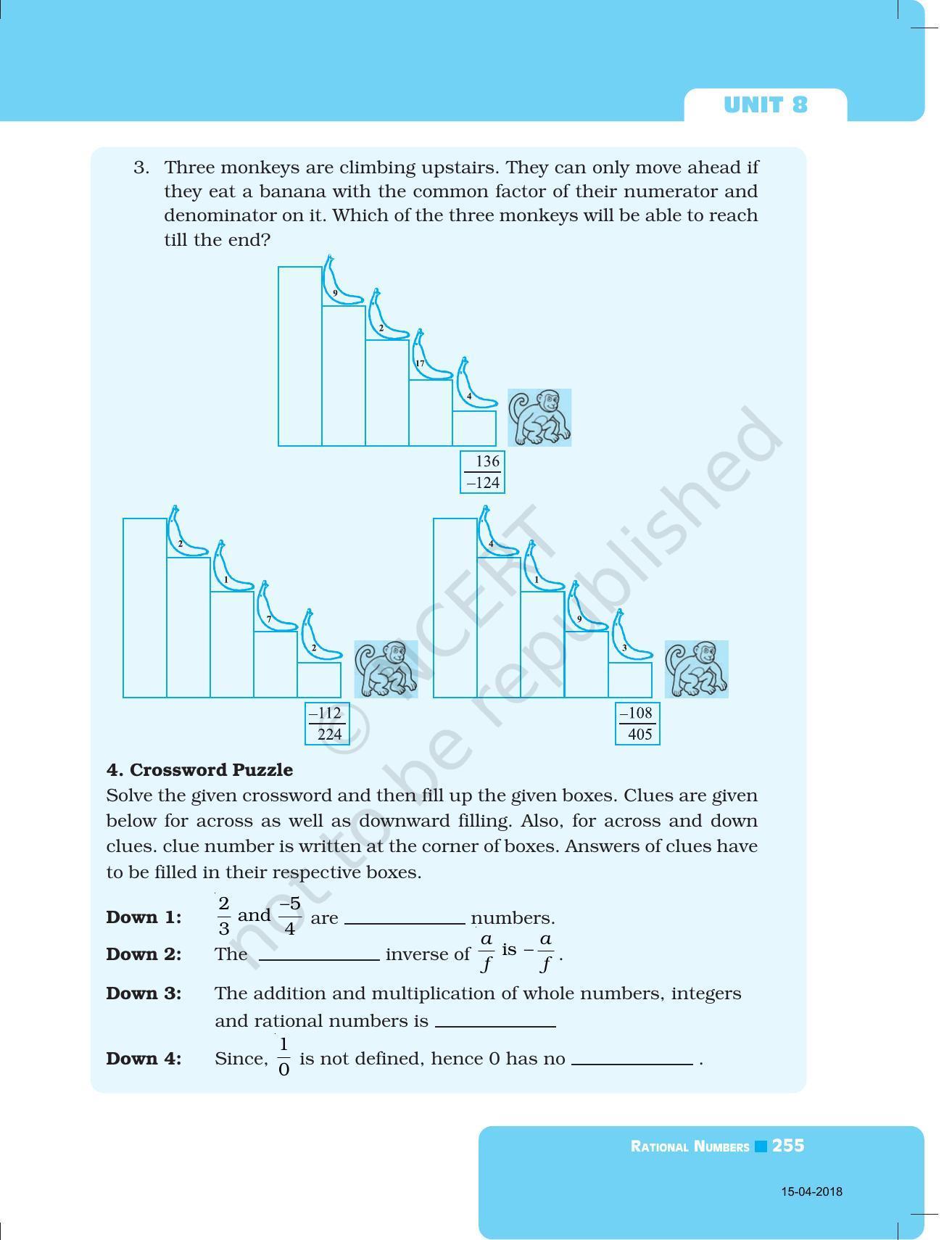 NCERT Exemplar Book for Class 7 Maths: Chapter 8- Rational Numbers - Page 24