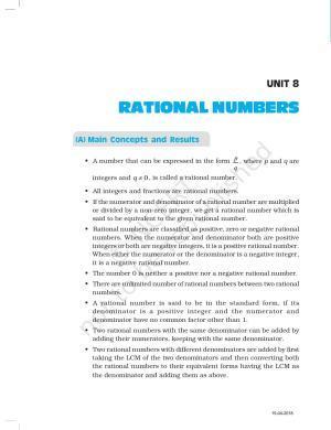NCERT Exemplar Book for Class 7 Maths: Chapter 8- Rational Numbers
